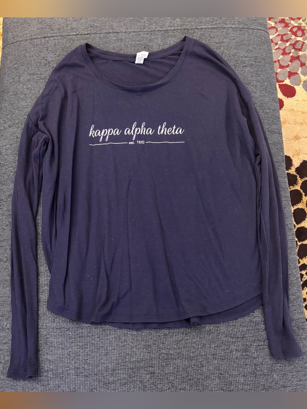 Bella Canvas Navy Long-Sleeve Kappa Alpha Theta Tee
